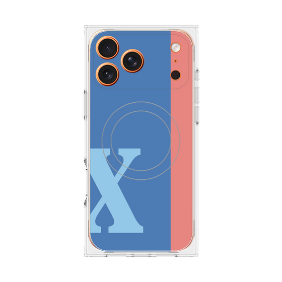 Premium Square Case with MagSafe［ Original - initial color line - X blue ］