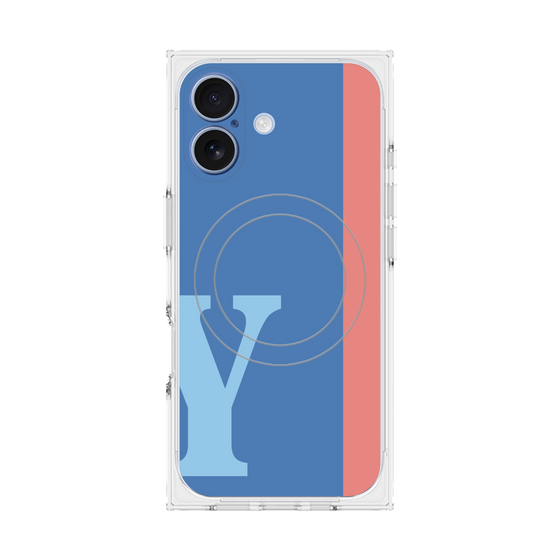 Premium Square Case with MagSafe［ Original - initial color line - Y blue ］