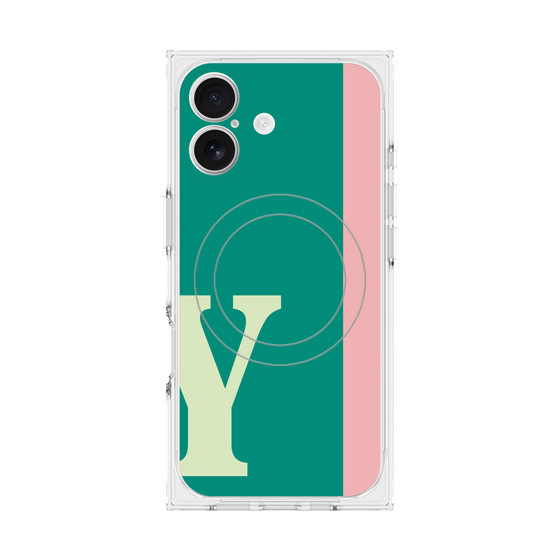 Premium Square Case with MagSafe［ Original - initial color line - Y green ］