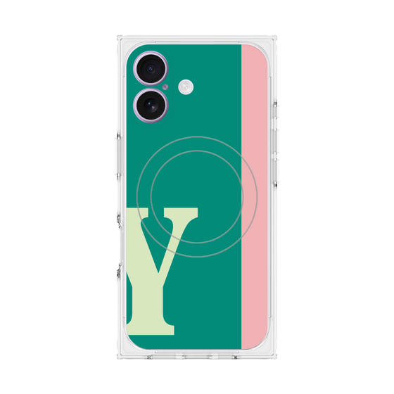 Premium Square Case with MagSafe［ Original - initial color line - Y green ］