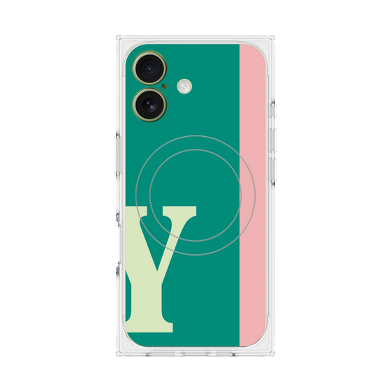 Premium Square Case with MagSafe［ Original - initial color line - Y green ］