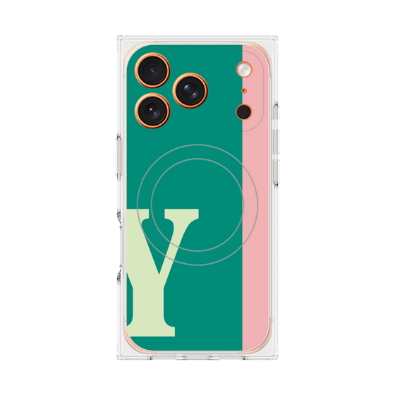 Premium Square Case with MagSafe［ Original - initial color line - Y green ］