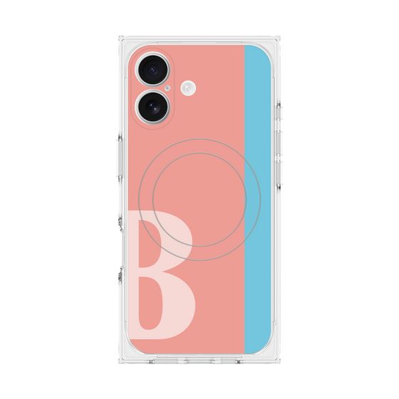 Premium Square Case with MagSafe［ Original - initial color line - B pink ］