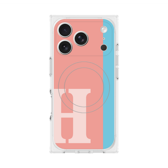 Premium Square Case with MagSafe［ Original - initial color line - H pink ］