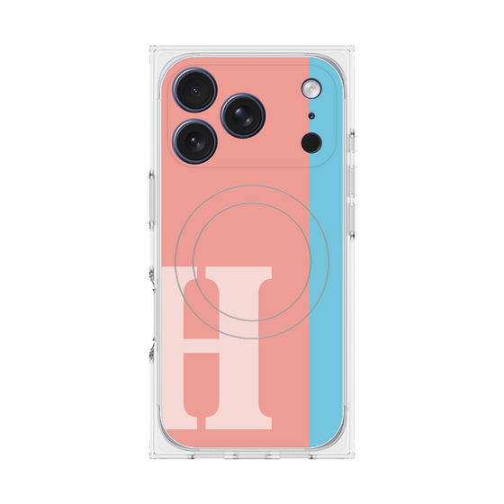 Premium Square Case with MagSafe［ Original - initial color line - H pink ］