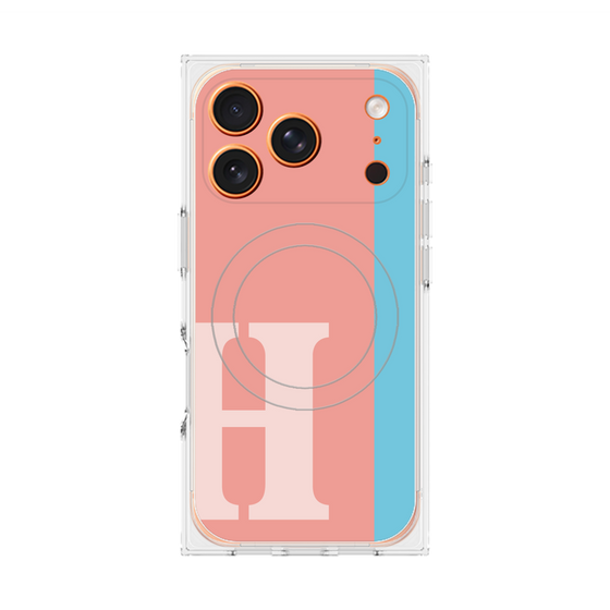 Premium Square Case with MagSafe［ Original - initial color line - H pink ］