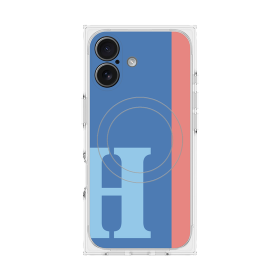 Premium Square Case with MagSafe［ Original - initial color line - H blue ］