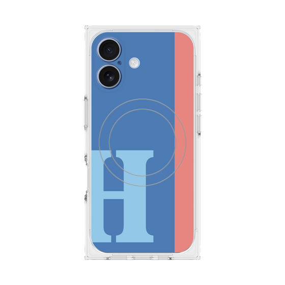 Premium Square Case with MagSafe［ Original - initial color line - H blue ］