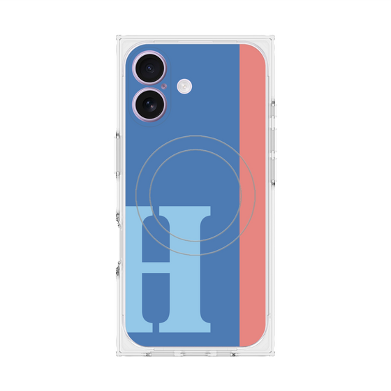 Premium Square Case with MagSafe［ Original - initial color line - H blue ］