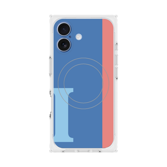 Premium Square Case with MagSafe［ Original - initial color line - I blue ］