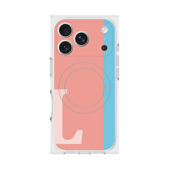Premium Square Case with MagSafe［ Original - initial color line - L pink ］