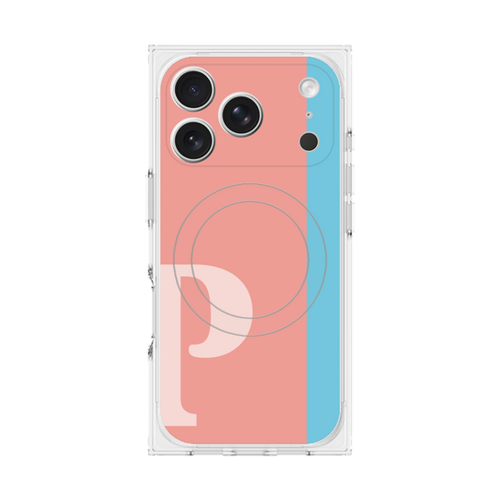 Premium Square Case with MagSafe［ Original - initial color line - P pink ］
