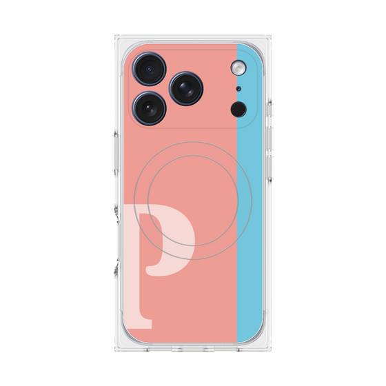 Premium Square Case with MagSafe［ Original - initial color line - P pink ］