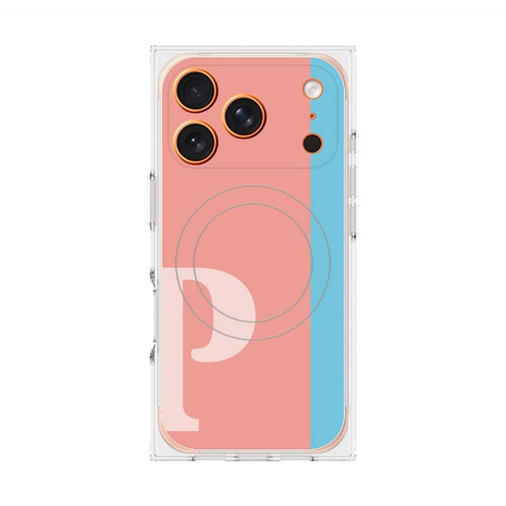 Premium Square Case with MagSafe［ Original - initial color line - P pink ］