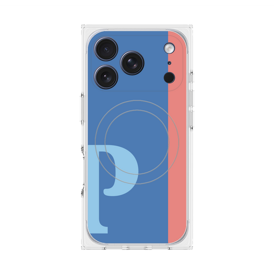 Premium Square Case with MagSafe［ Original - initial color line - P blue ］