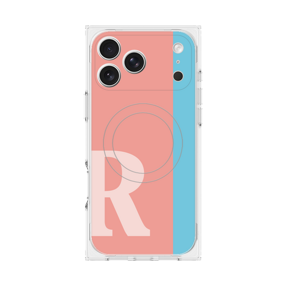 Premium Square Case with MagSafe［ Original - initial color line - R pink ］