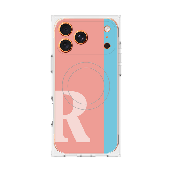 Premium Square Case with MagSafe［ Original - initial color line - R pink ］