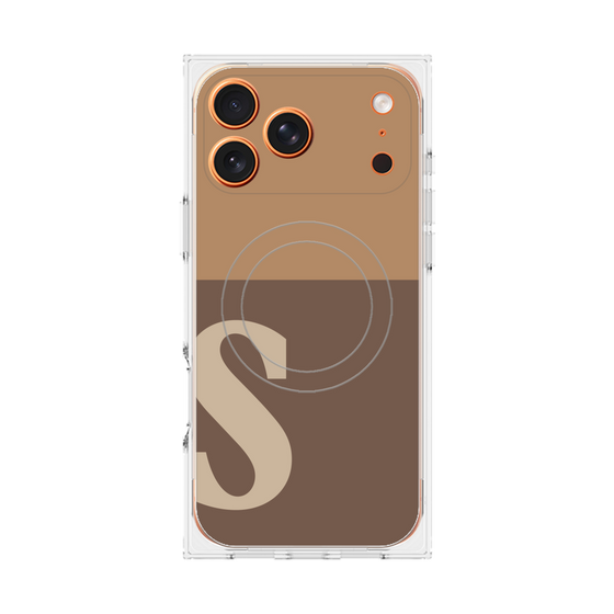Premium Square Case with MagSafe［ Original - initial two tone - S brown ］