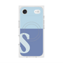 Premium Square Case with MagSafe［ Original - initial two tone - S blue ］
