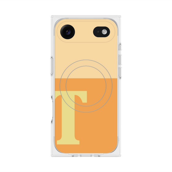Premium Square Case with MagSafe［ Original - initial two tone - T orange ］