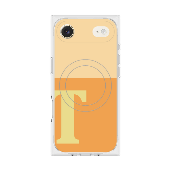 Premium Square Case with MagSafe［ Original - initial two tone - T orange ］