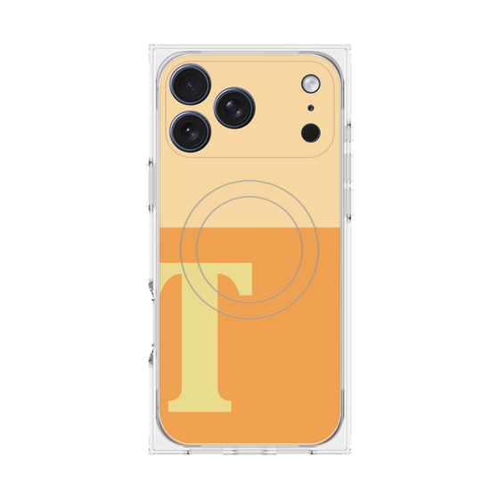 Premium Square Case with MagSafe［ Original - initial two tone - T orange ］