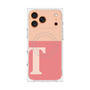 Premium Square Case with MagSafe［ Original - initial two tone - T pink ］