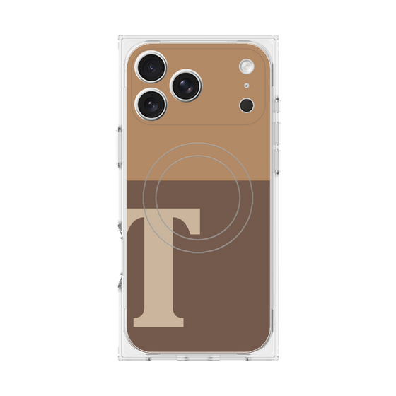 Premium Square Case with MagSafe［ Original - initial two tone - T brown ］