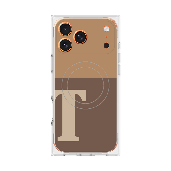 Premium Square Case with MagSafe［ Original - initial two tone - T brown ］