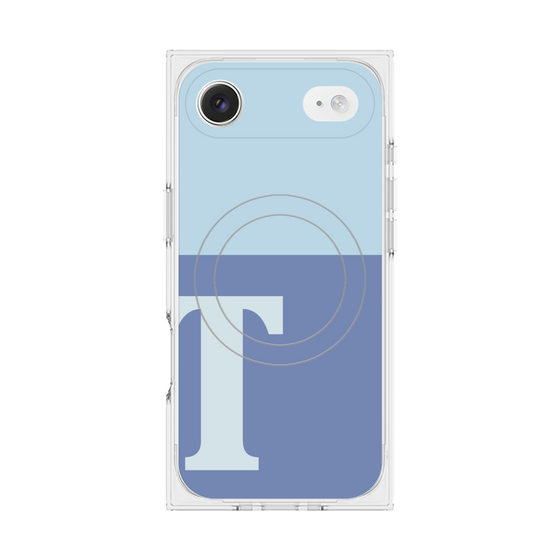 Premium Square Case with MagSafe［ Original - initial two tone - T blue ］