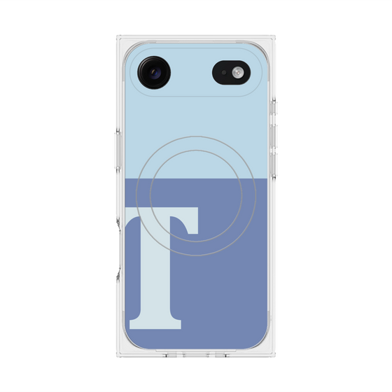 Premium Square Case with MagSafe［ Original - initial two tone - T blue ］