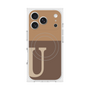 Premium Square Case with MagSafe［ Original - initial two tone - U brown ］