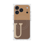 Premium Square Case with MagSafe［ Original - initial two tone - U brown ］