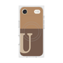Premium Square Case with MagSafe［ Original - initial two tone - U brown ］