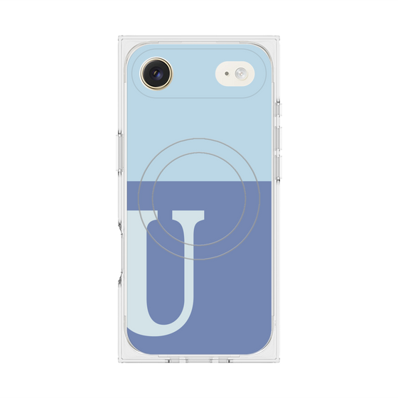Premium Square Case with MagSafe［ Original - initial two tone - U blue ］