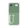 Premium Square Case with MagSafe［ Original - initial two tone - U green ］