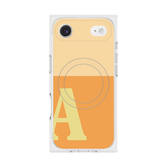 Premium Square Case with MagSafe［ Original - initial two tone - A orange ］