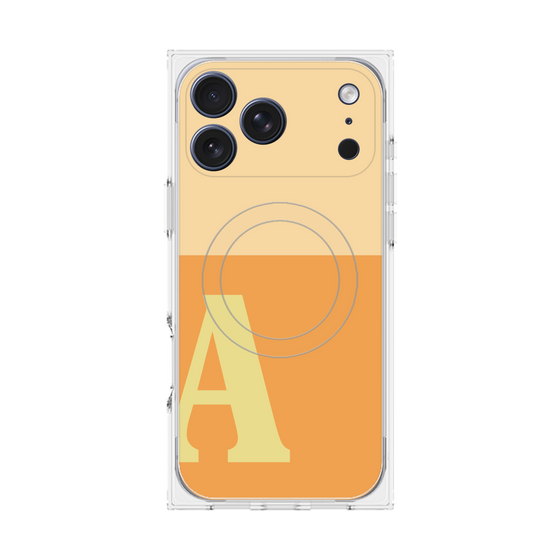 Premium Square Case with MagSafe［ Original - initial two tone - A orange ］