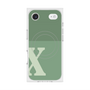 Premium Square Case with MagSafe［ Original - initial two tone - X green ］