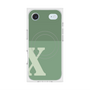Premium Square Case with MagSafe［ Original - initial two tone - X green ］