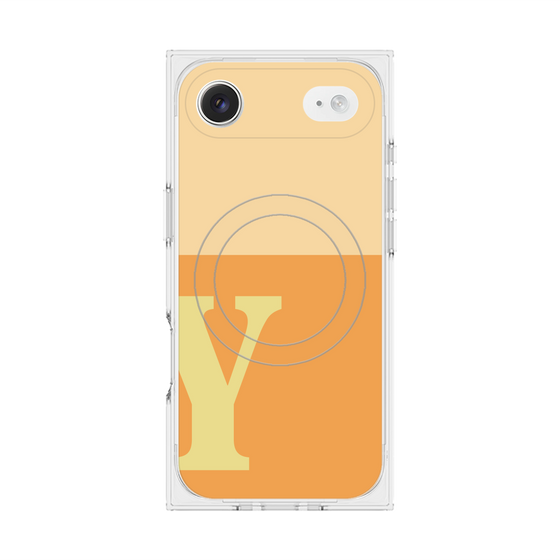 Premium Square Case with MagSafe［ Original - initial two tone - Y orange ］