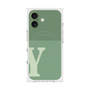 Premium Square Case with MagSafe［ Original - initial two tone - Y green ］