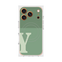 Premium Square Case with MagSafe［ Original - initial two tone - Y green ］