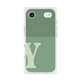Premium Square Case with MagSafe［ Original - initial two tone - Y green ］