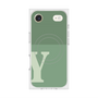 Premium Square Case with MagSafe［ Original - initial two tone - Y green ］