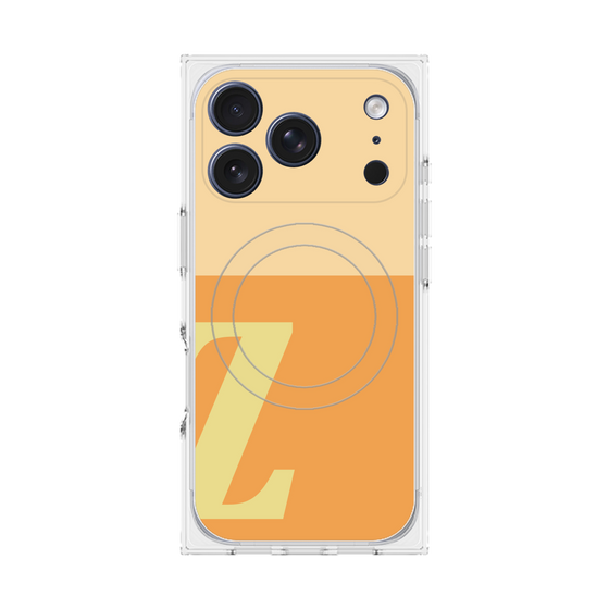 Premium Square Case with MagSafe［ Original - initial two tone - Z orange ］