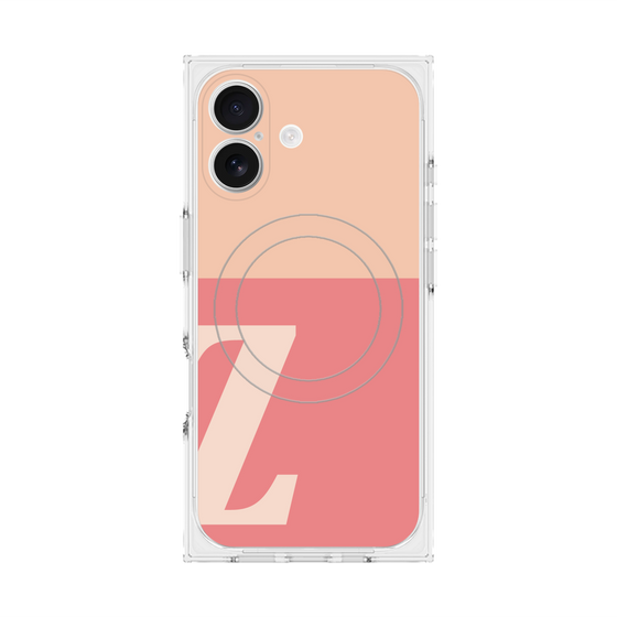 Premium Square Case with MagSafe［ Original - initial two tone - Z pink ］