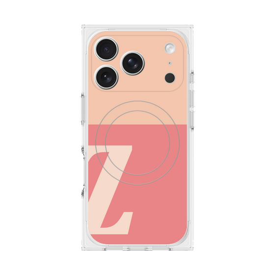Premium Square Case with MagSafe［ Original - initial two tone - Z pink ］