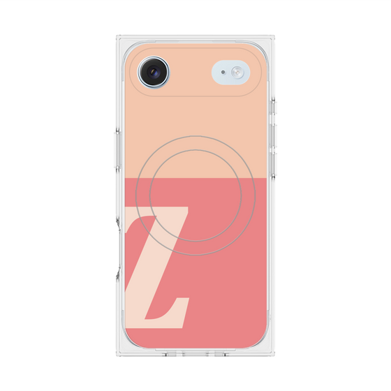Premium Square Case with MagSafe［ Original - initial two tone - Z pink ］