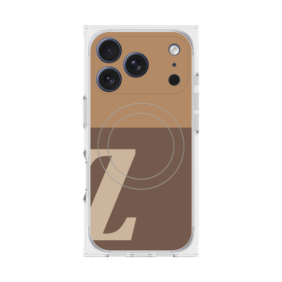 Premium Square Case with MagSafe［ Original - initial two tone - Z brown ］